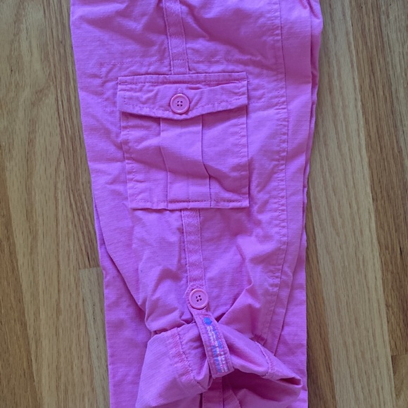 Pink 100% cotton cargo pants size 6 - Picture 3 of 8